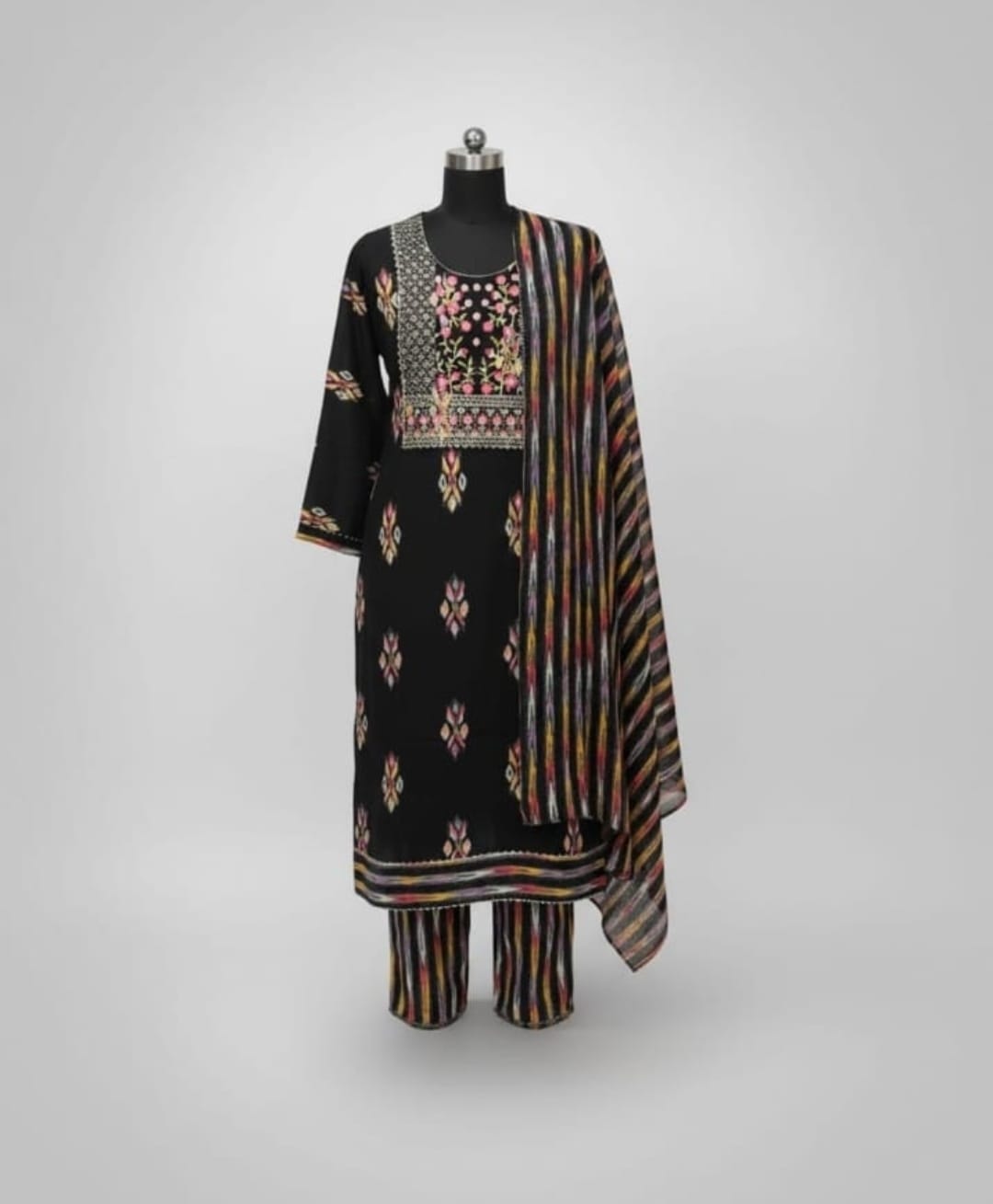 Black Embroidered Suit