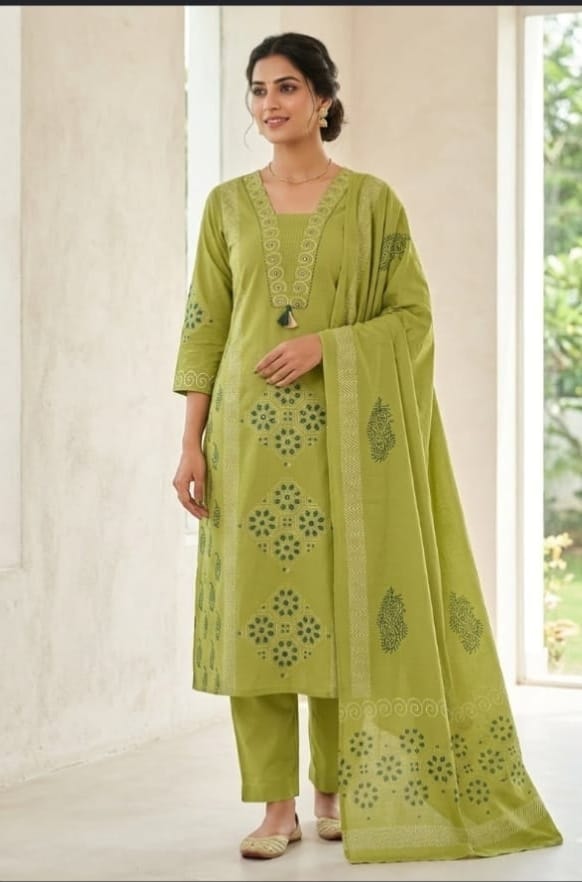Mehndi Green Suit