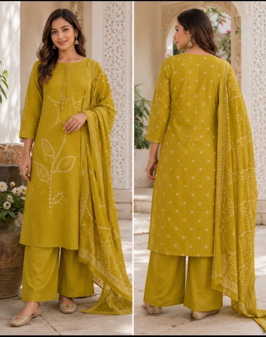 Mustard Mal Cotton Suit