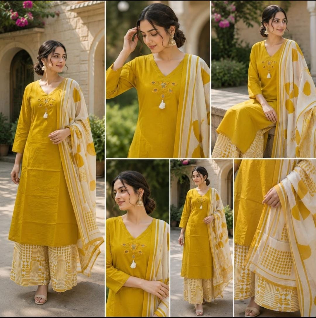 Yellow Palazzo Suit